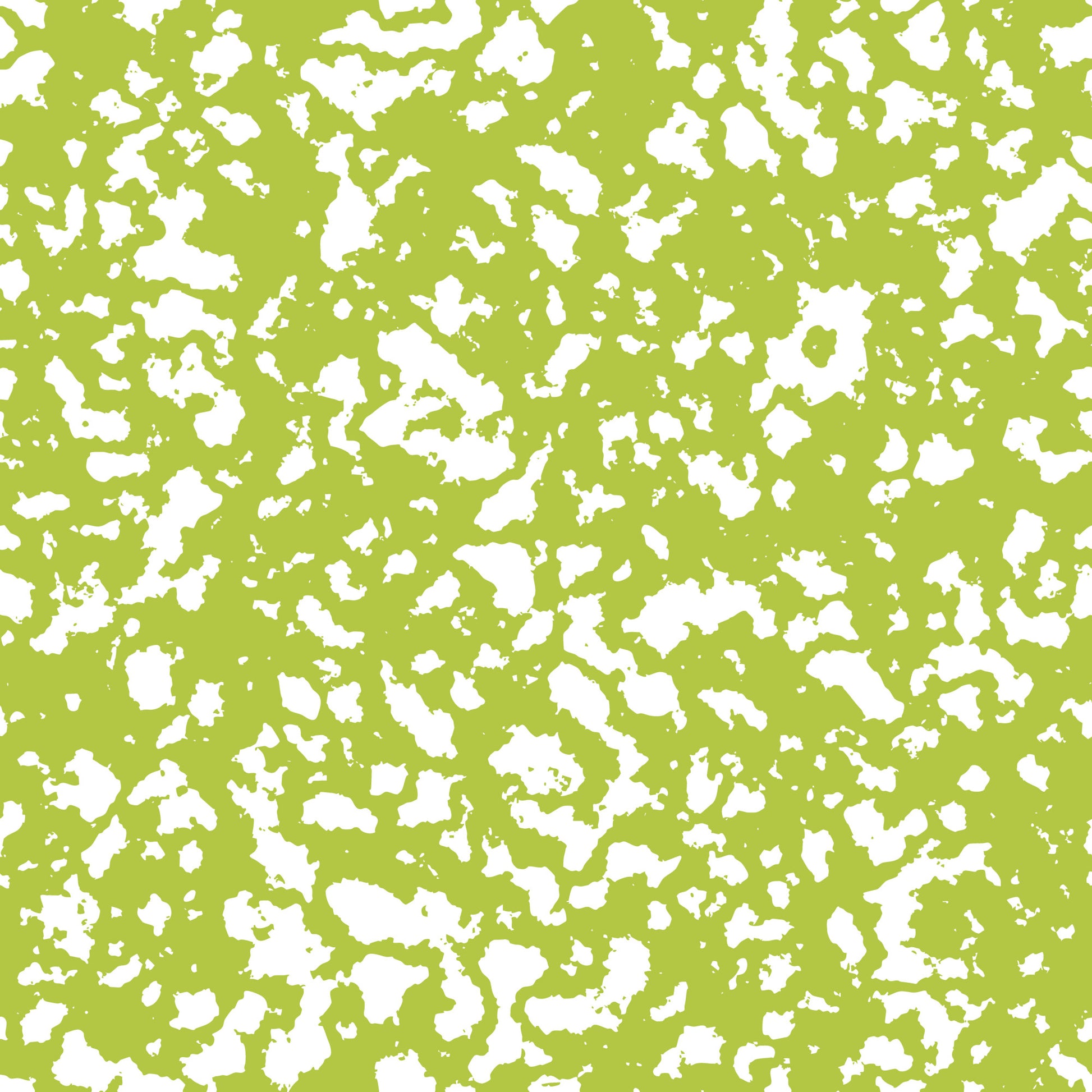 lime green, chartreuse, white, grunge pattern, distressed texture, abstract design, splatter effect, weathered look, vintage style, quilting cotton, fabric panel, modern art, contemporary, textured background, artistic splotches, irregular shapes, craft fabric, sewing material, geometric abstract, urban style
