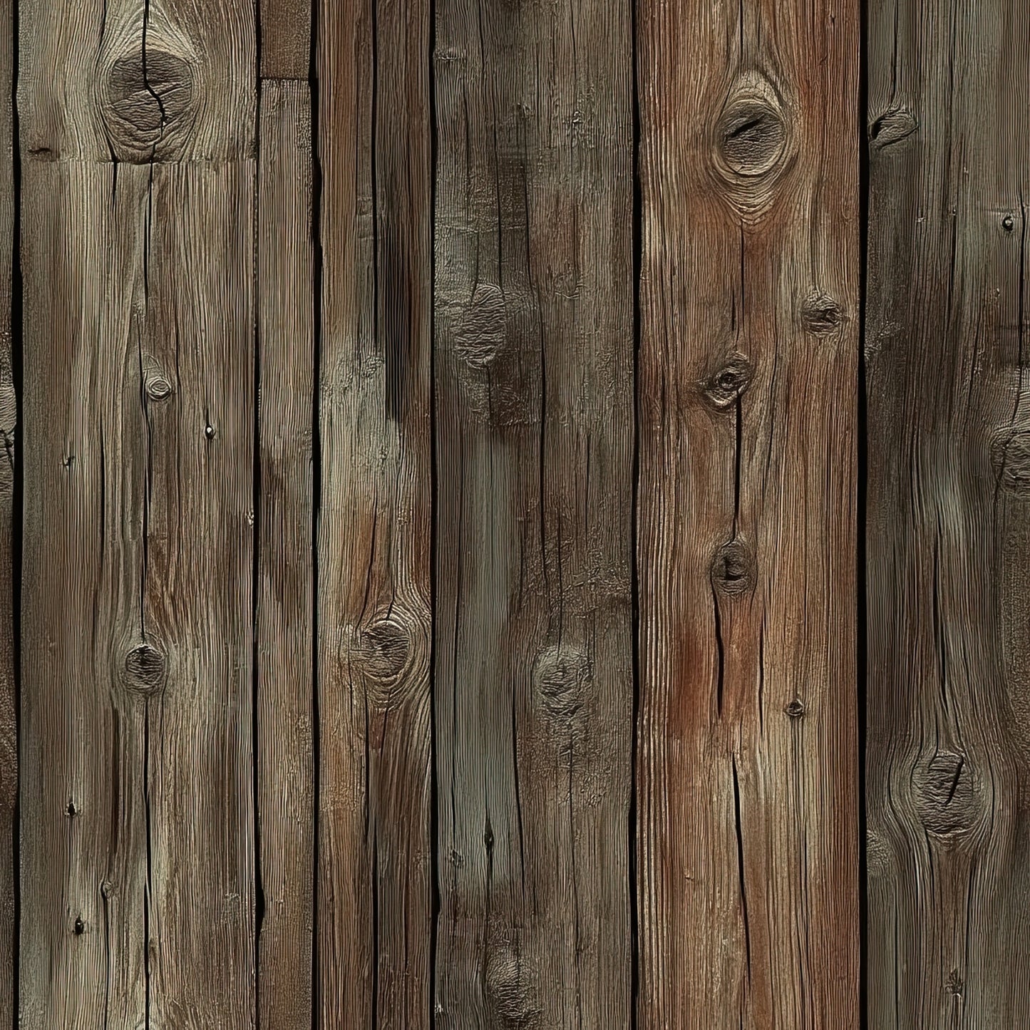brown wood, weathered planks, rustic boards, wood grain, knots, vertical planks, aged wood, barnwood texture, natural brown, tan, gray brown, western theme, rustic pattern, vintage wood, distressed finish, quilting cotton, fabric panel, country style, farmhouse aesthetic