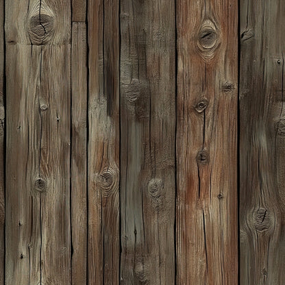 brown wood, weathered planks, rustic boards, wood grain, knots, vertical planks, aged wood, barnwood texture, natural brown, tan, gray brown, western theme, rustic pattern, vintage wood, distressed finish, quilting cotton, fabric panel, country style, farmhouse aesthetic
