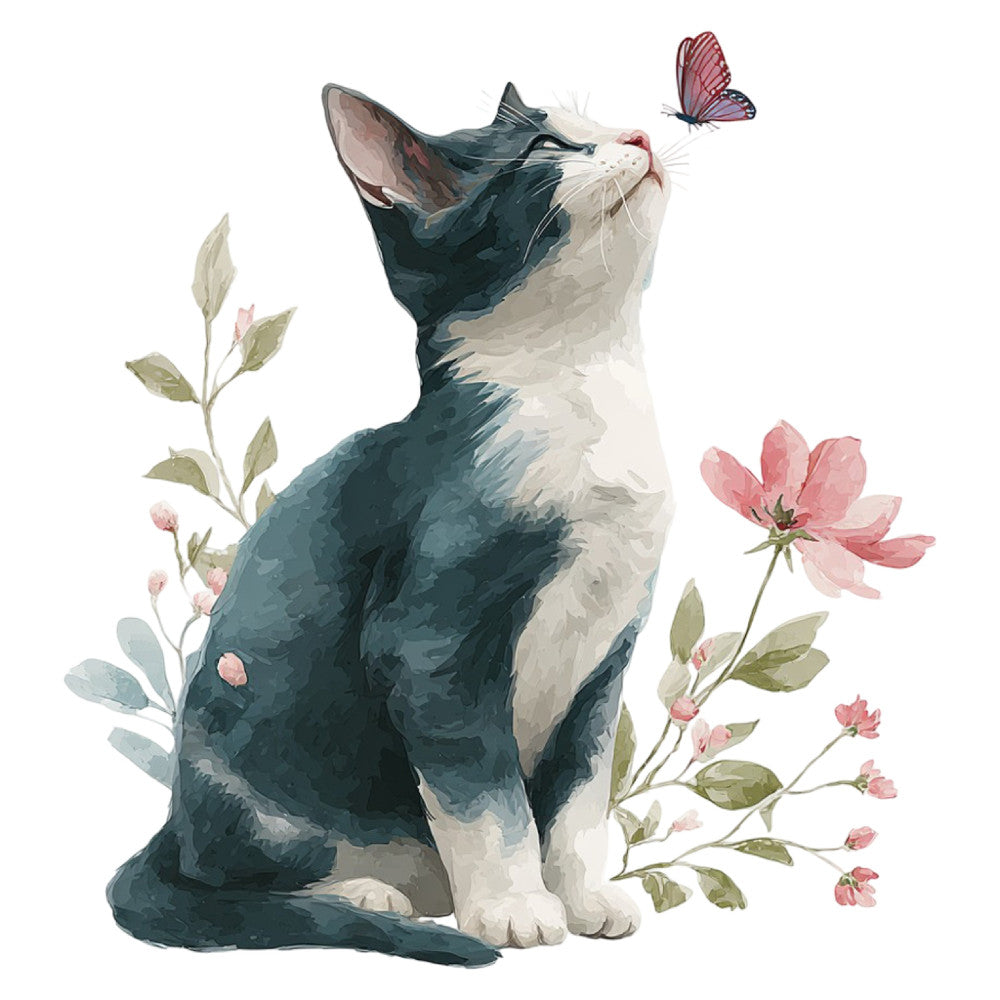 Watercolor Kitten Fabric Panel 20