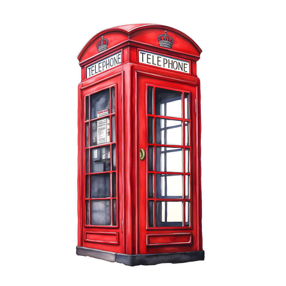 Watercolor Hello London Fabric Panel 35
