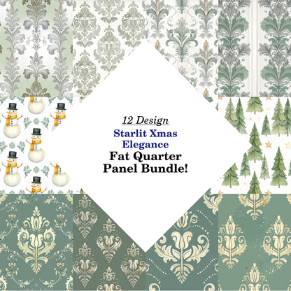 Starlit Xmas Elegance Fat Quarter Bundle
