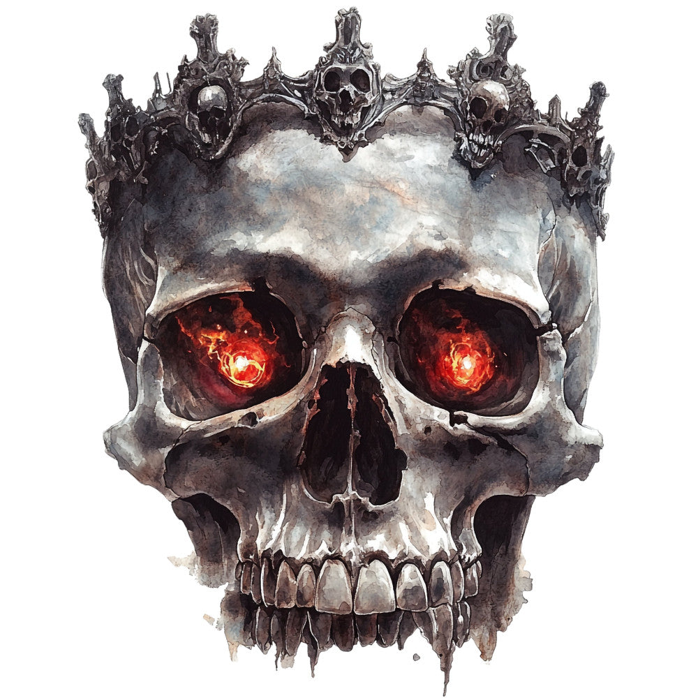 Red Eyed Skull Fabric Panel 2