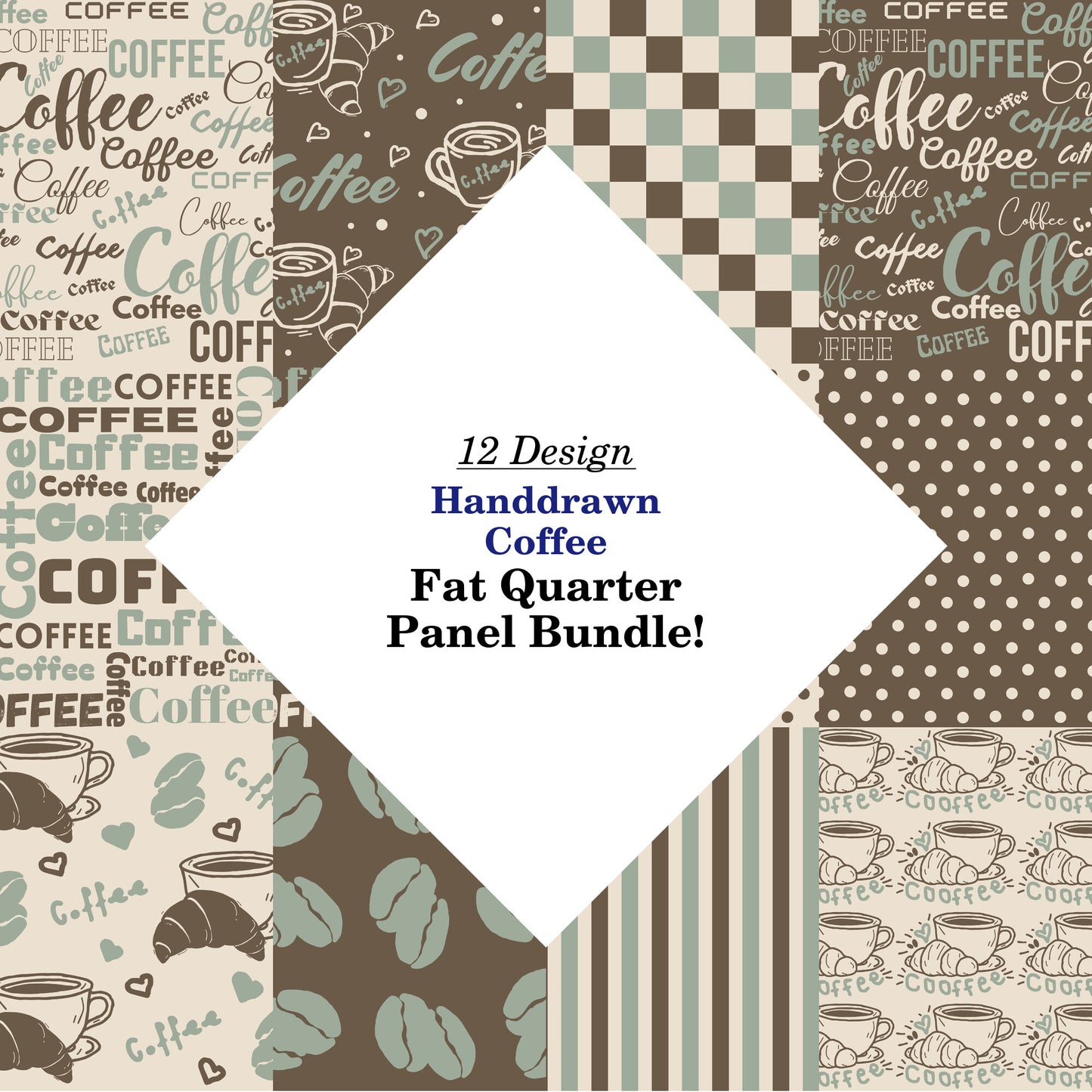 Handdrawn Coffee Fat Quarter Bundle