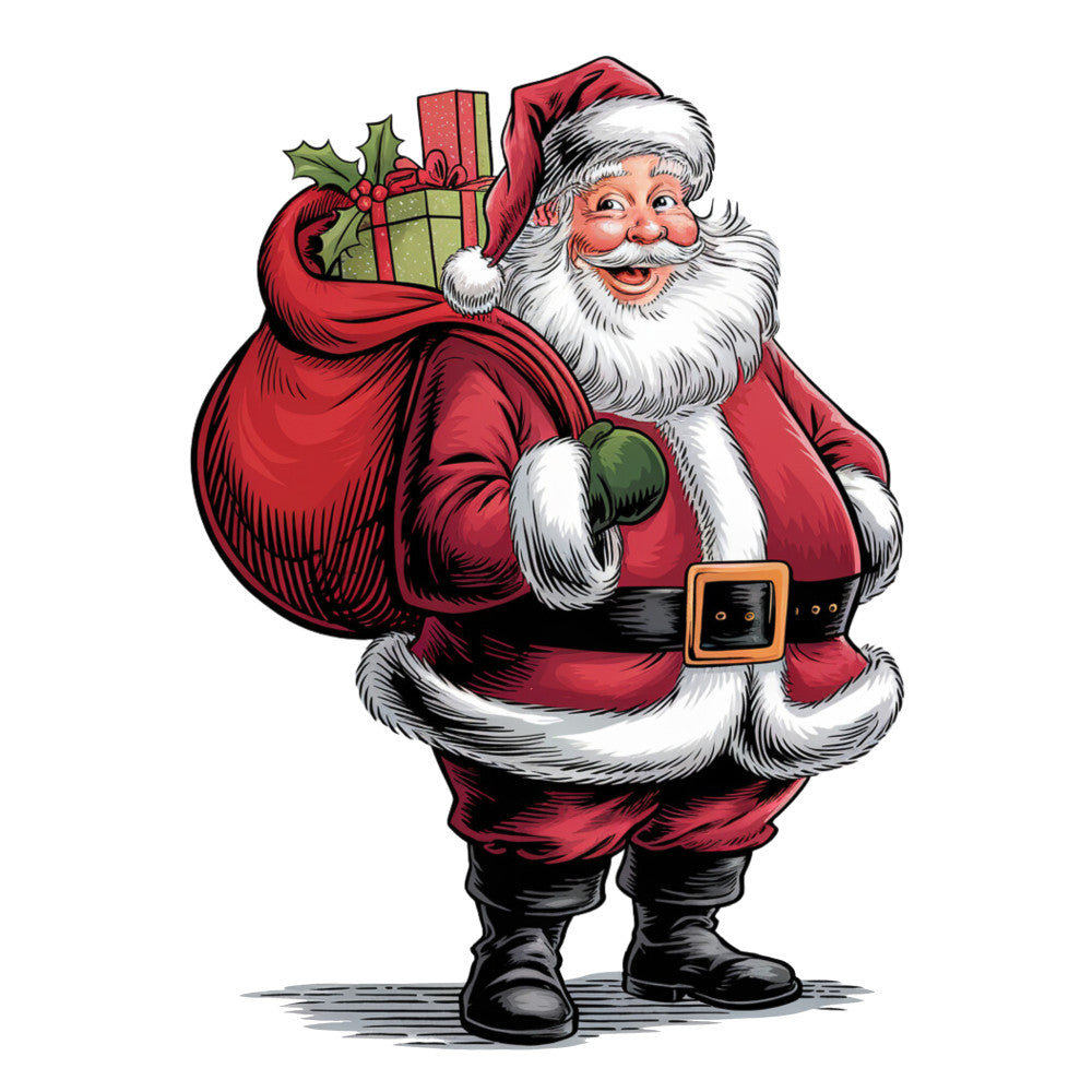 Adorable Santas Fabric Panel 17
