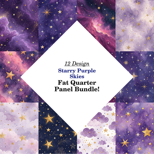 Starry Purple Skies Fat Quarter Bundle
