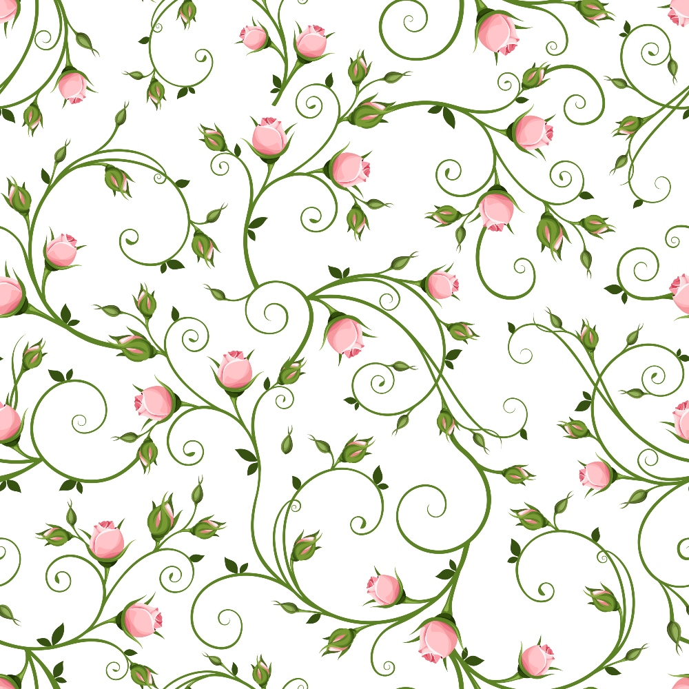 Daily Deal: Rosebud Vines Quilting Cotton Fabric - 118" x 2 Yards"