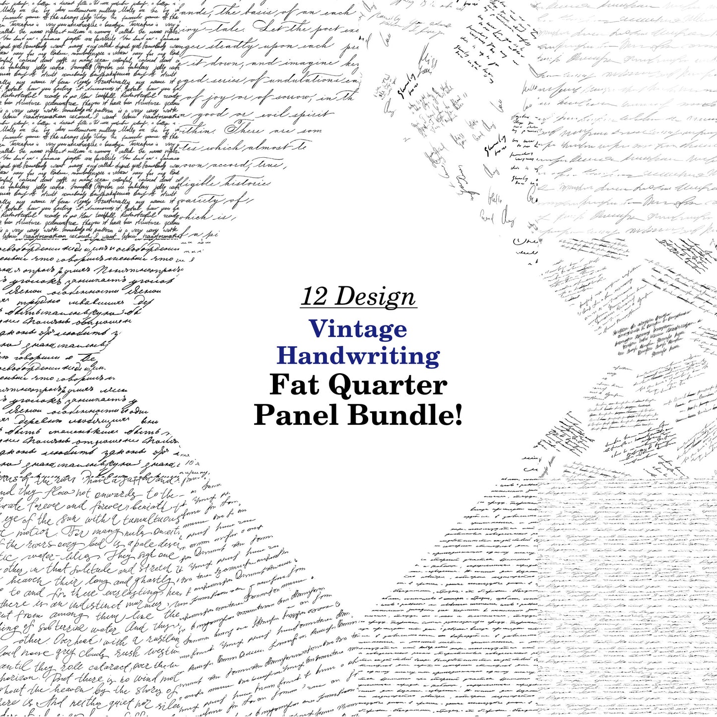Vintage Handwriting Fat Quarter Bundle