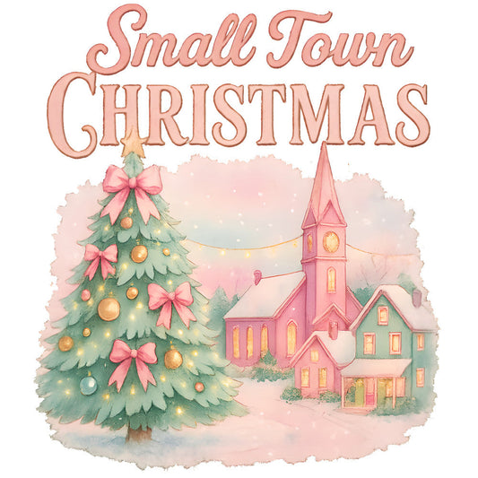 A Pink Christmas Fabric Panel 16