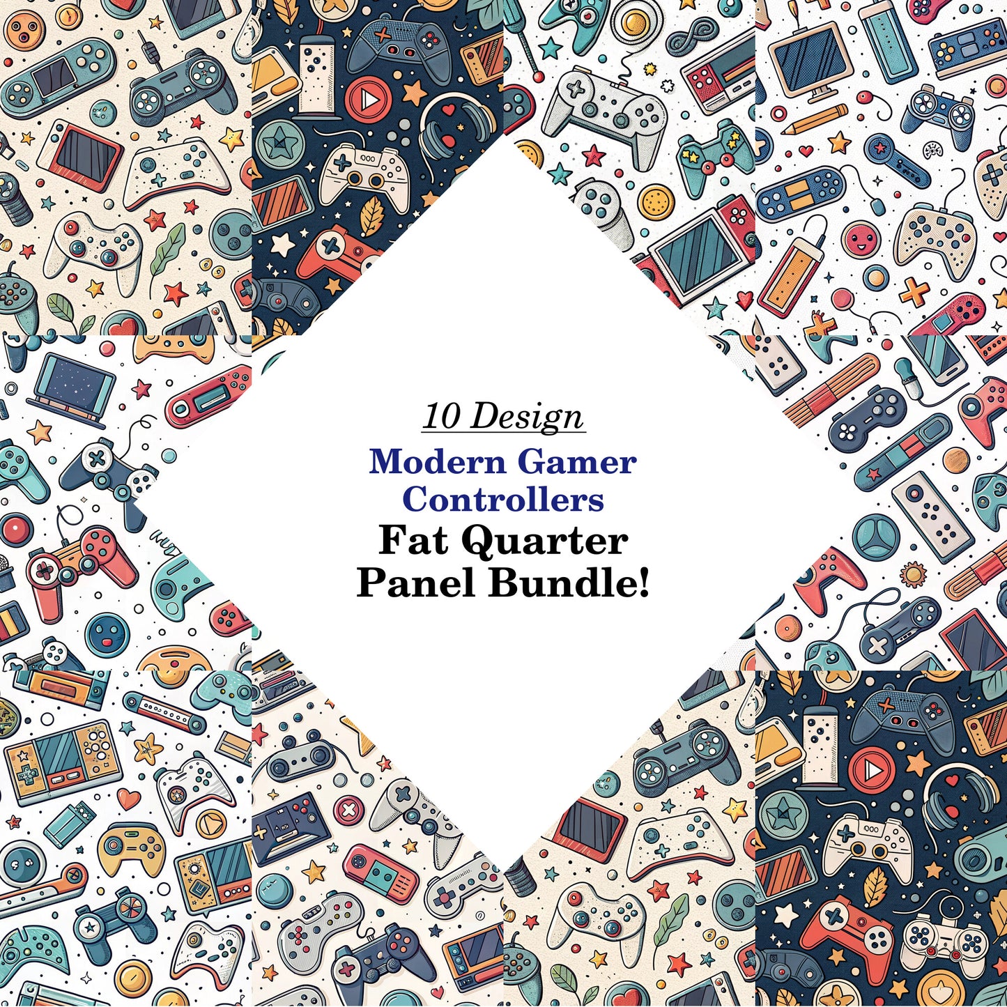 Modern Gamer Controllers Fat Quarter Bundle