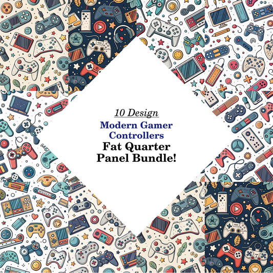 Modern Gamer Controllers Fat Quarter Bundle