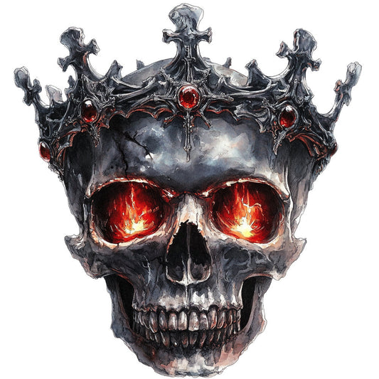 Red Eyed Skull Fabric Panel 1