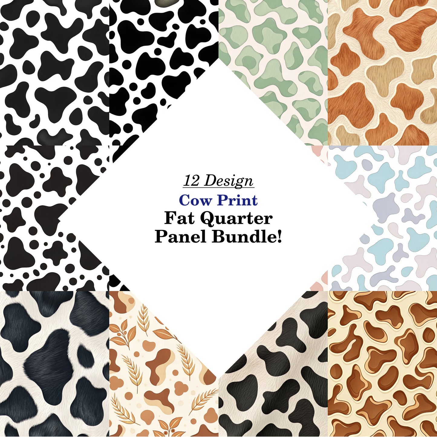 Cow Print Fat Quarter Bundle
