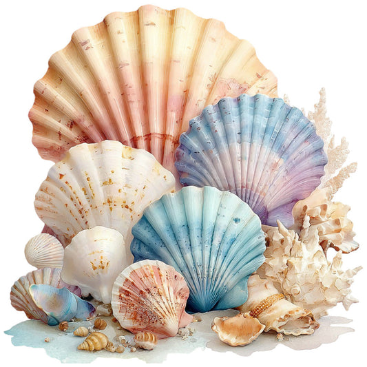 Colorful Seashell Fabric Panel 48