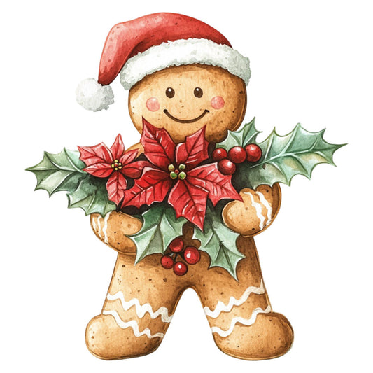 Christmas Gingerbread Man Fabric Panel 9
