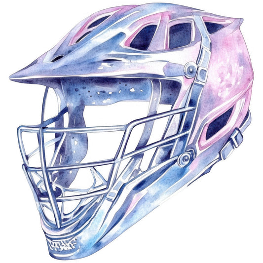 Watercolor Lacrosse Fabric Panel 5