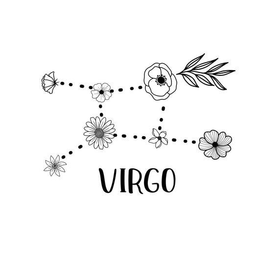 Floral Astrology Signs Fabric Panel 7