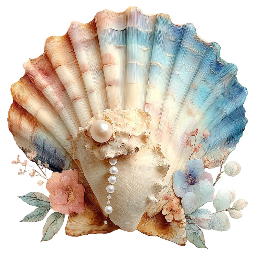 Colorful Seashell Fabric Panel 21