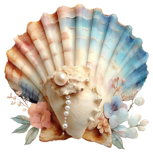 Colorful Seashell Fabric Panel 21