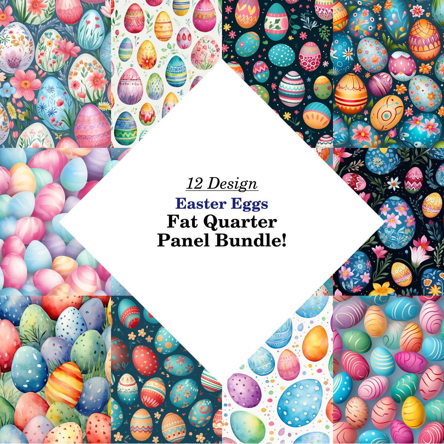 Easter Eggs Fat Quarter Bundle