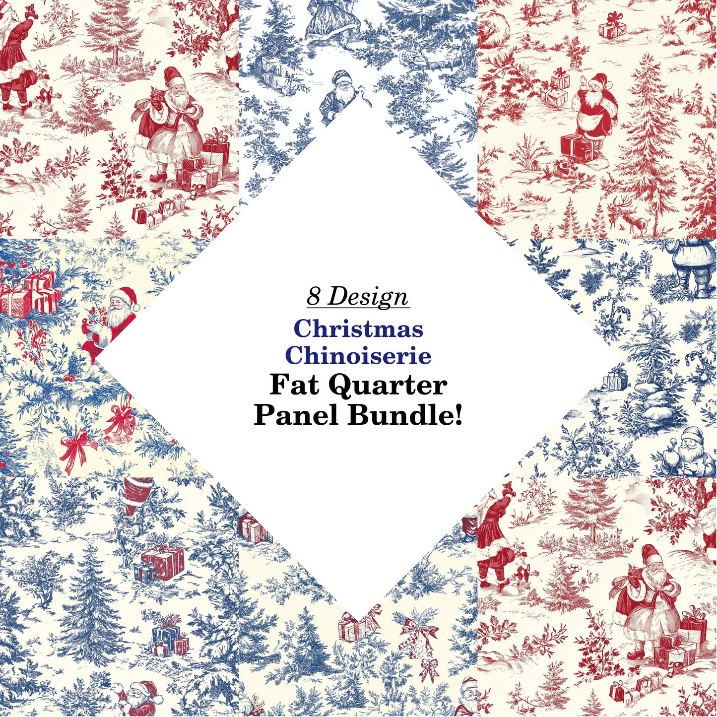 Christmas Chinoiserie Fat Quarter Bundle