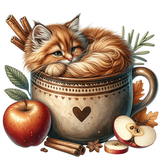 Autumn Cats Fabric Panel 104