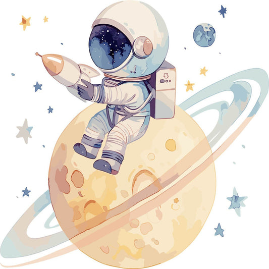 Baby Boy Space Galaxy Fabric Panel 44