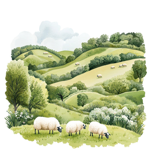 English Countryside Fabric Panel 1