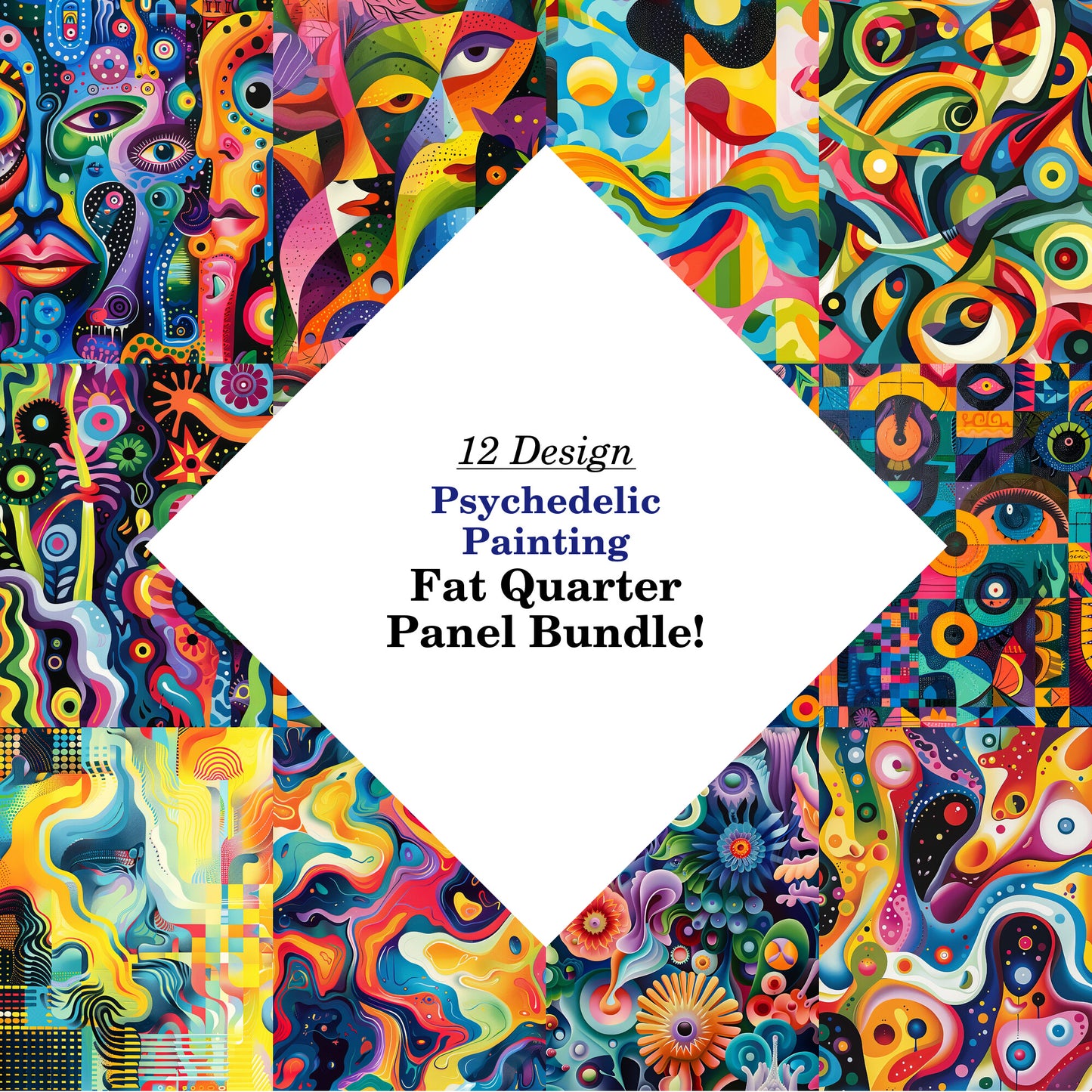 Psychedelic Painting Fat Quarter Bundle