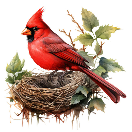 Red Cardinals Fabric Panel 27
