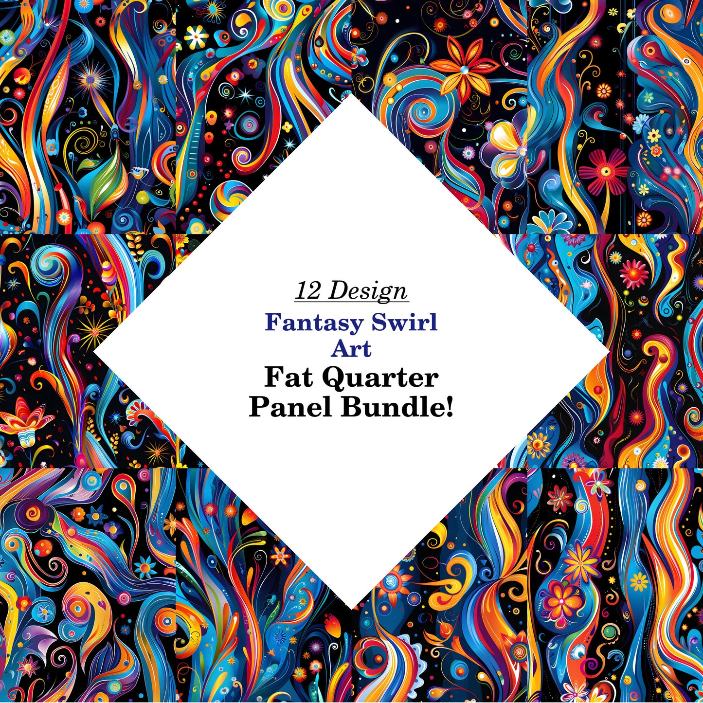 Fantasy Swirl Art Fat Quarter Bundle