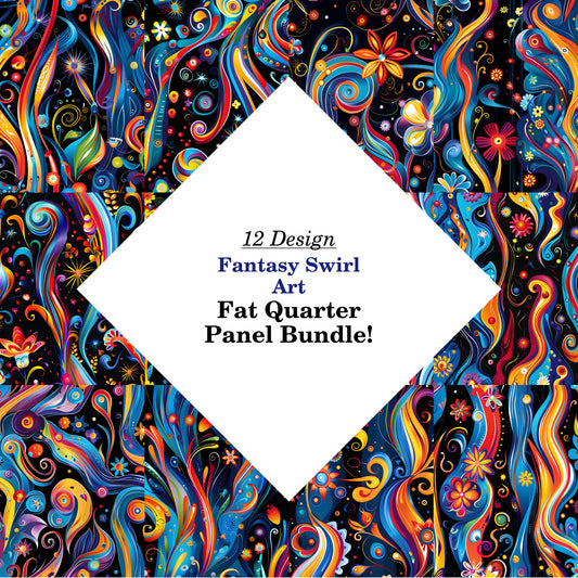 Fantasy Swirl Art Fat Quarter Bundle