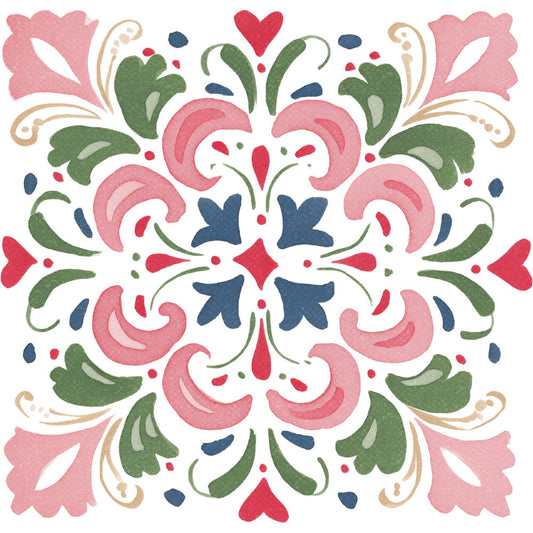 Floral Kaleidoscope Fabric Panel 39