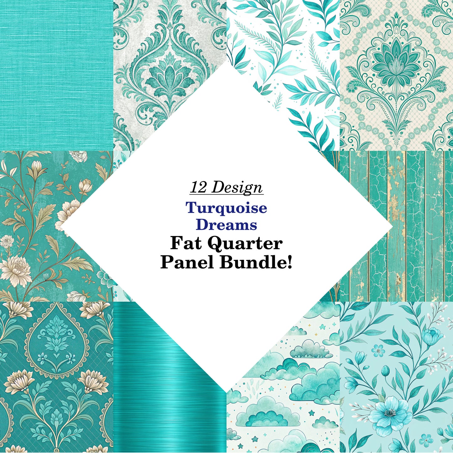 Turquoise Dreams Fat Quarter Bundle