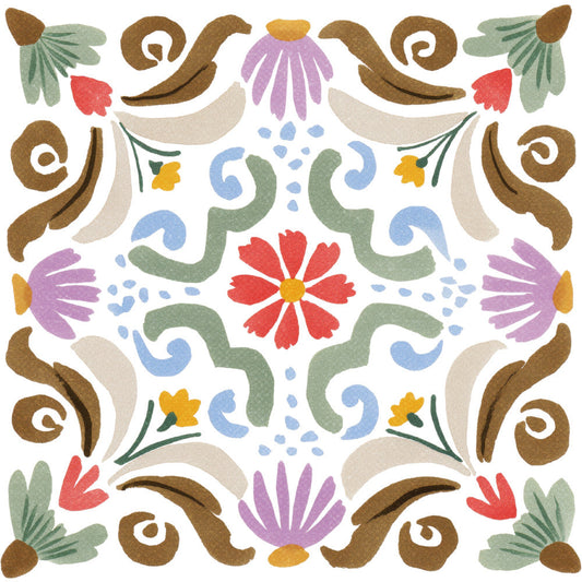 Floral Kaleidoscope Fabric Panel 14
