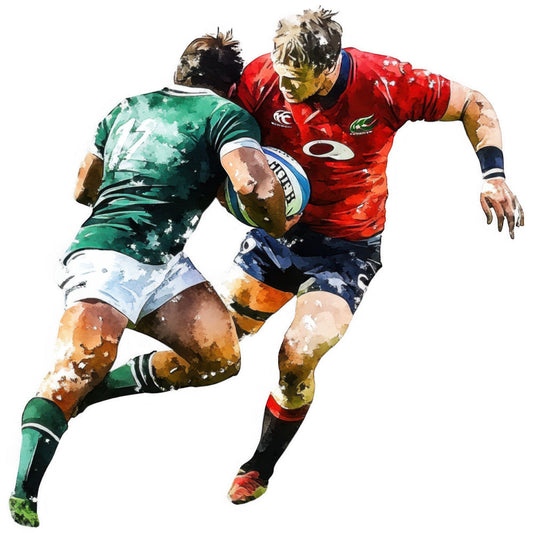 Watercolor Rugby Fabric Panel 8