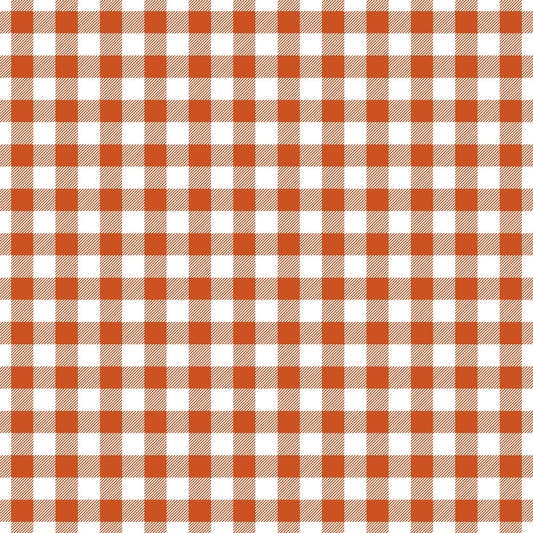 Daily Deal: Fall Orange Plaid Pattern 14 Quilting Cotton Fabric - 45" x 2 Yards"