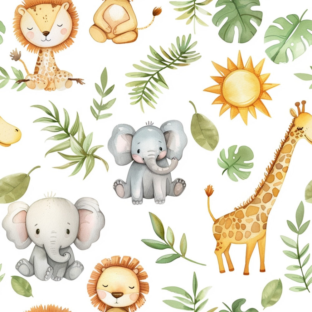 Daily Deal: Watercolor Baby Pattern 19 Quilting Cotton Fabric - 45" x 3 Yards"