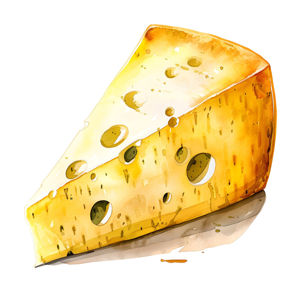 Watercolor Cheese Fabric Panel 39