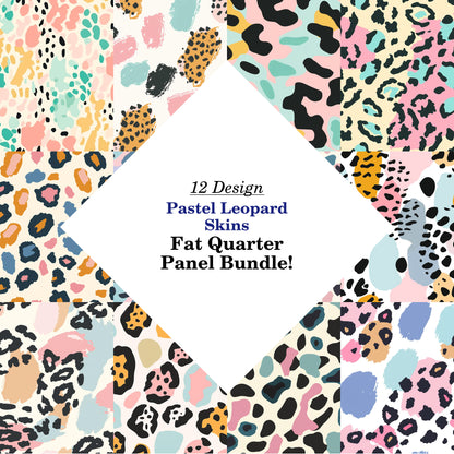Pastel Leopard Skins Fat Quarter Bundle