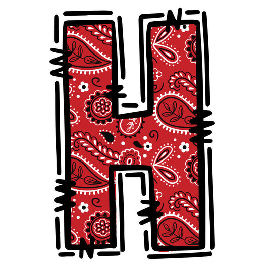Cowboy Alphabet Fabric Panel 9