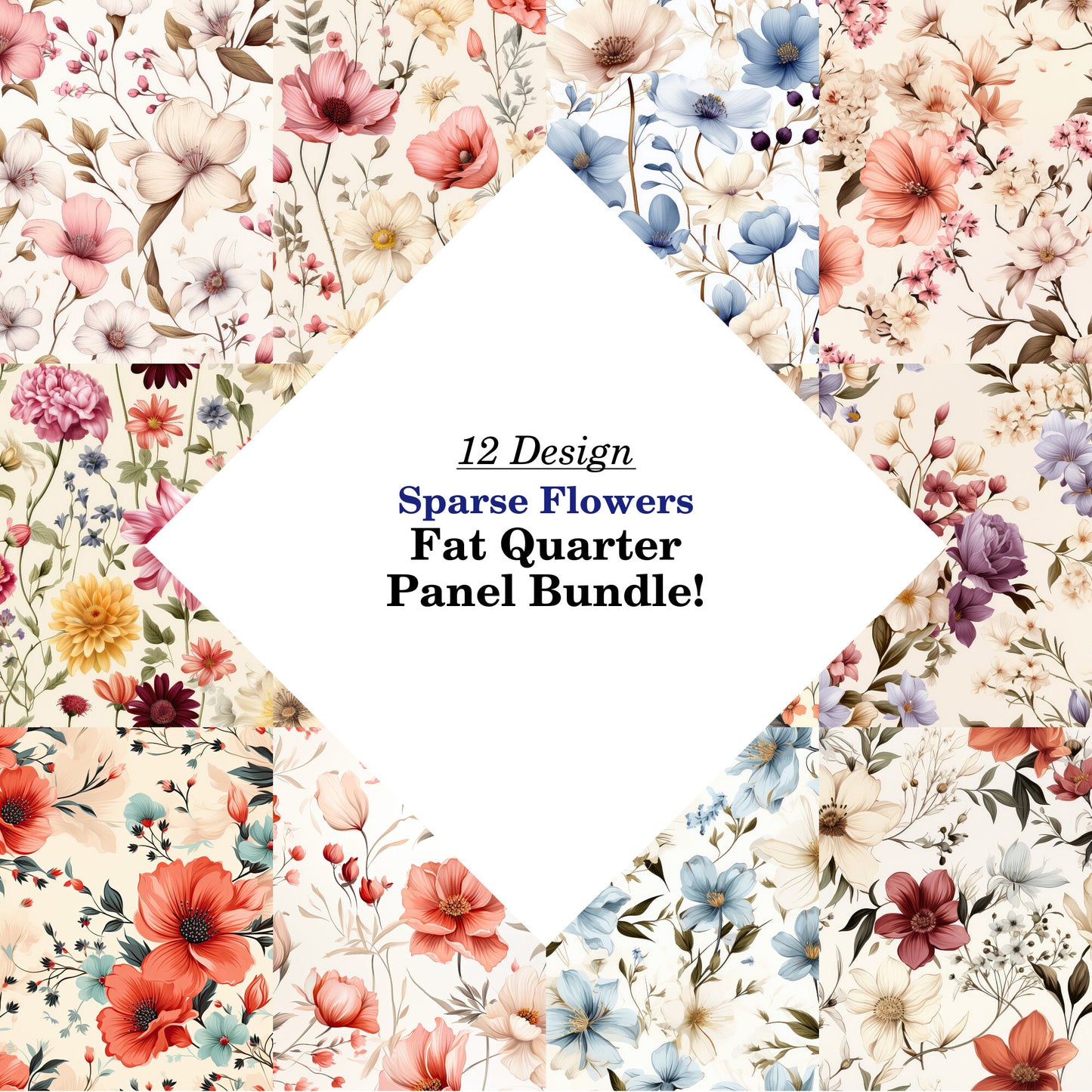 Sparse Flowers Fat Quarter Bundle