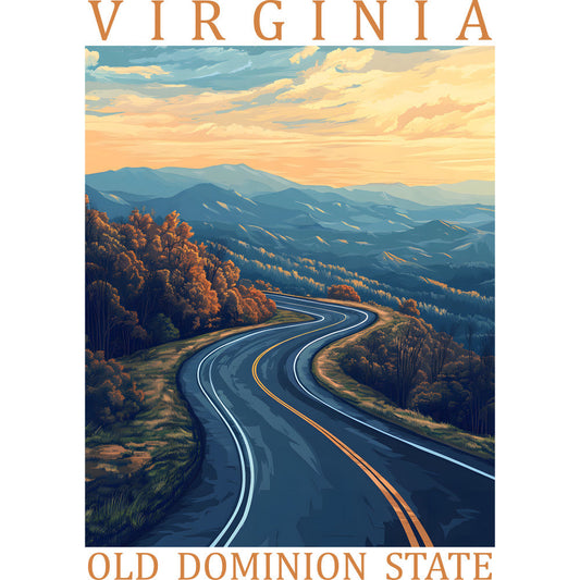US State Poster Fabric Panel 2