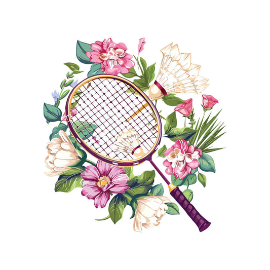 Watercolor-Badminton Fabric Panel 20