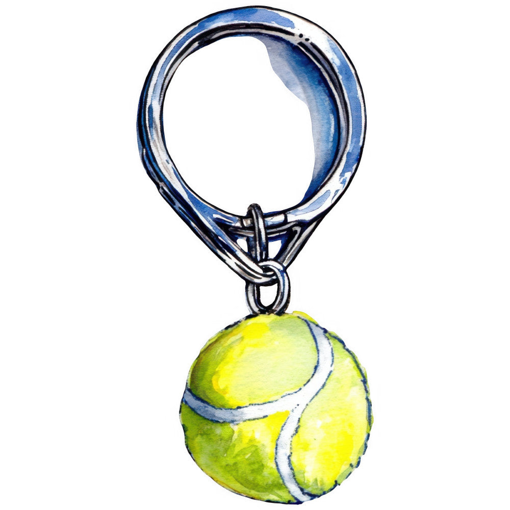 Watercolor Tennis Fabric Panel 13
