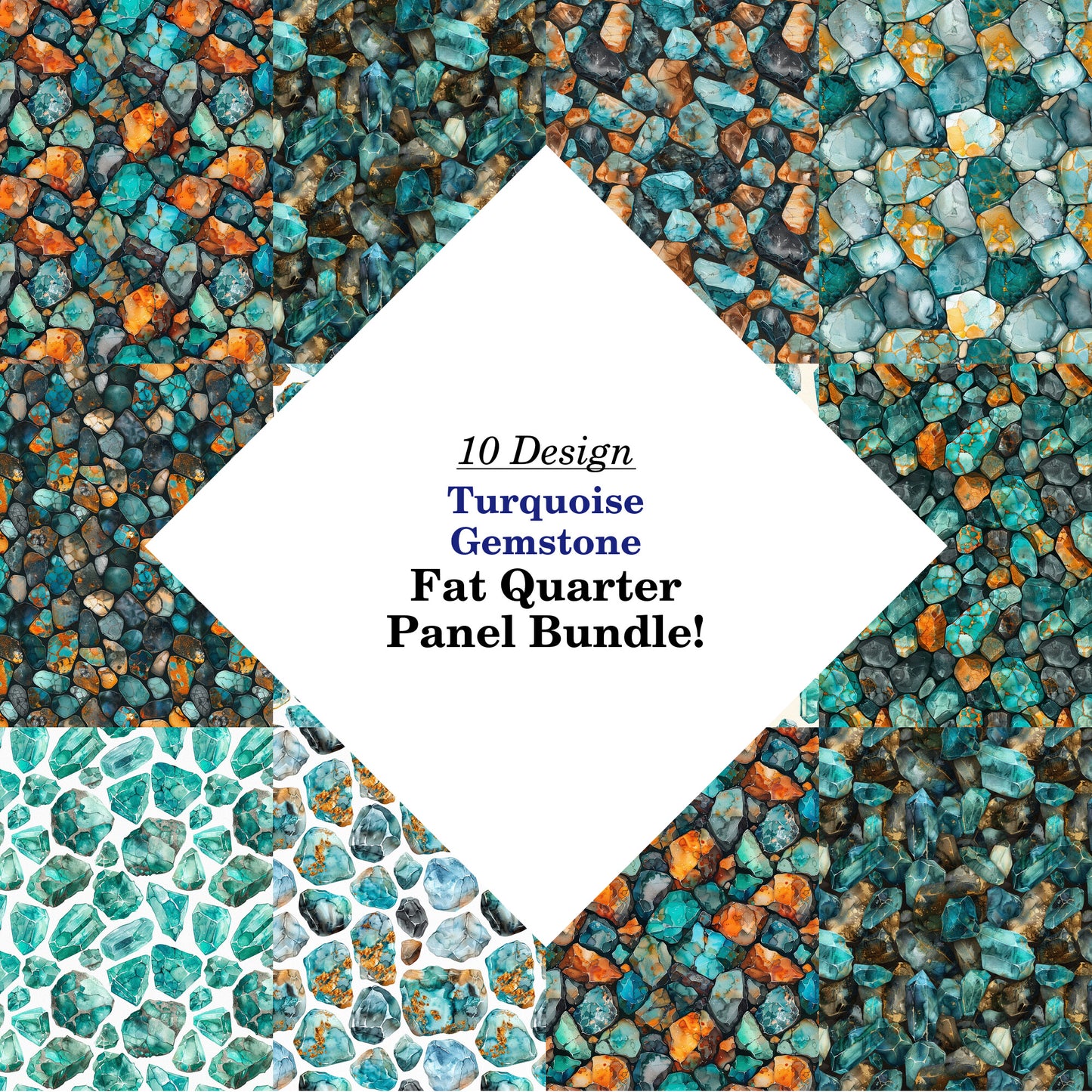 Turquoise Gemstone Fat Quarter Bundle