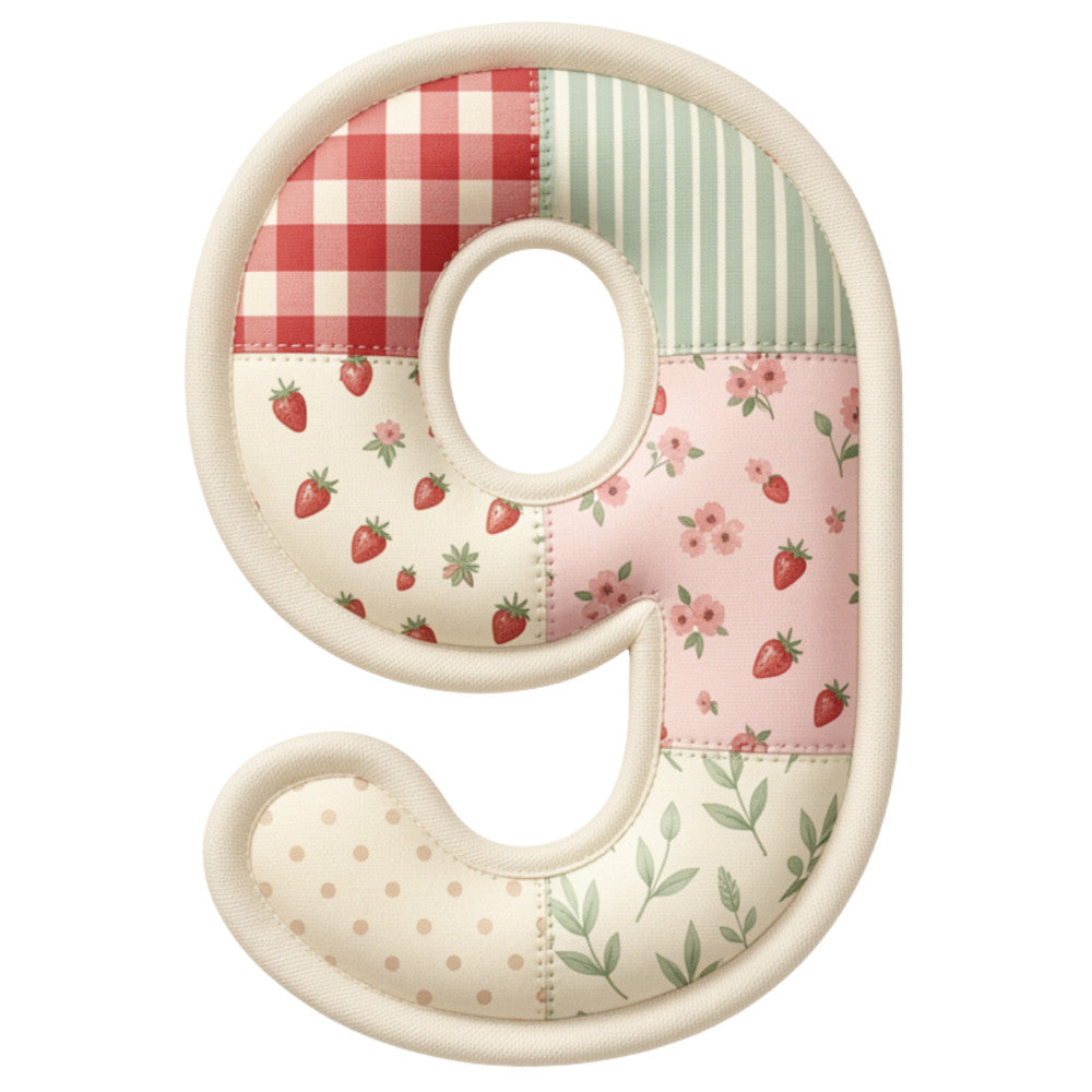 Strawberry Patchwork Fabric Panel 10