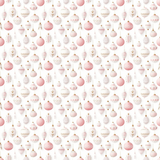 Daily Deal: Pink Christmas Pattern 13 Quilting Cotton Fabric - 45" x 1 Yard"