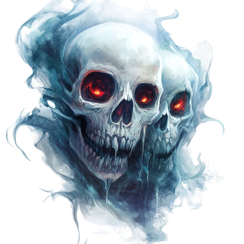 Red Eyed Skull Fabric Panel 6