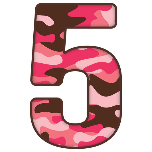 Pink Camo Alphabet Fabric Panel 24